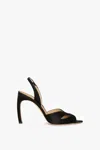 Victoria Beckham Satin Harlow Mask Slingback Heels 100 In Black