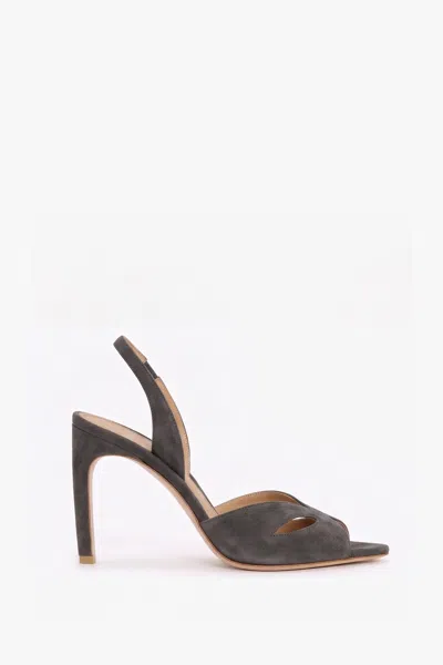 Victoria Beckham Harlow Mask Halter Back 100 In Gray