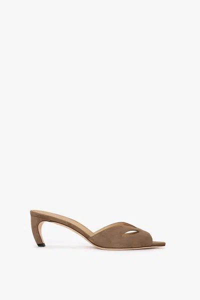 Victoria Beckham Harlow Mask Mule 55 In Brown