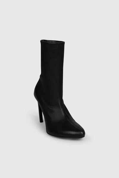 Victoria Beckham Harlow Mid Boot 100 Stretch Nappa Leather In Black