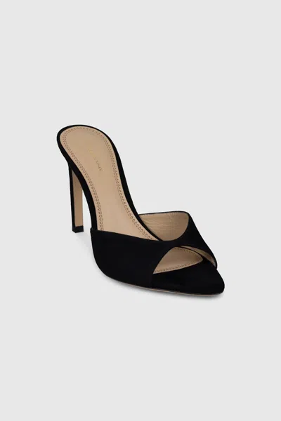 Victoria Beckham Harlow Open Toe Mule 100 Suede In Black