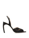 Victoria Beckham Satin Harlow Mask Slingback Heels 100 In Black