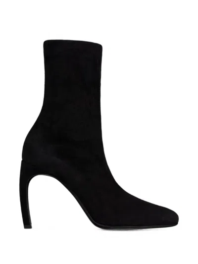 Victoria Beckham Harlow Stretch Suede Boots In Black