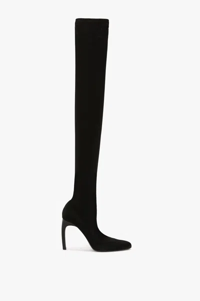 Victoria Beckham Harlow Thigh-high Stretch Boot 100 In Black