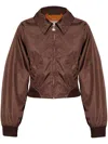 Victoria Beckham Long-sleeved Casual Jacket In Brown