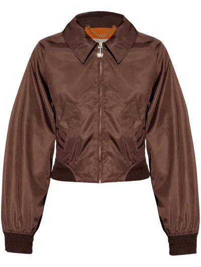 Victoria Beckham Long-sleeved Casual Jacket In Red