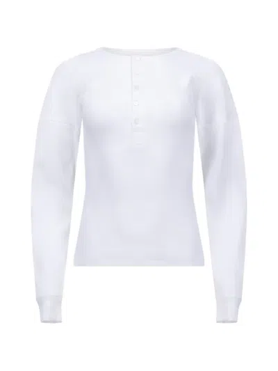 Victoria Beckham Hazel Ribbed Sweatshirt In 화이트
