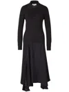 Victoria Beckham Henley Midi Dress In Black