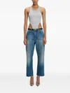Victoria Beckham High Leg-cut Bodysuit In Grey