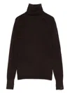 Victoria Beckham Fitted Silhouette Wool Turtleneck Sweater In Black