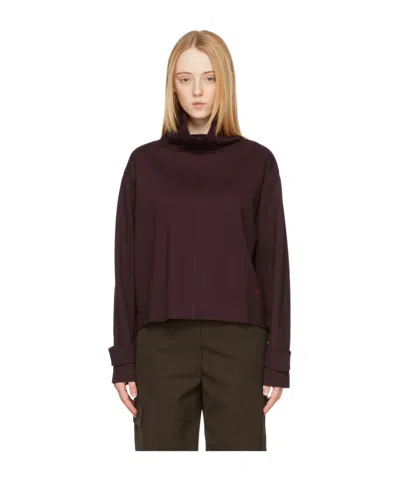 Victoria Beckham High-neck Oversized Top In Black