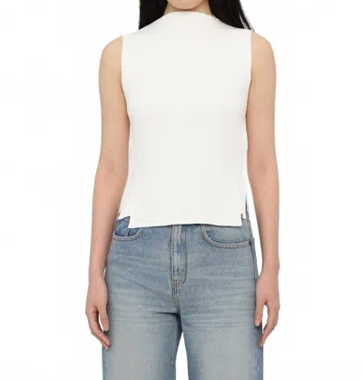 Victoria Beckham High Neck Sleeveless Top In White