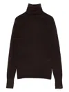 Victoria Beckham Fitted Silhouette Wool Turtleneck Sweater In Black