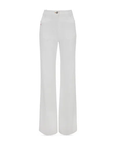 VICTORIA BECKHAM HIGH RISE ALINA JEANS IN WHITE