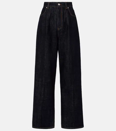 Victoria Beckham High-rise Straight Jeans In Black