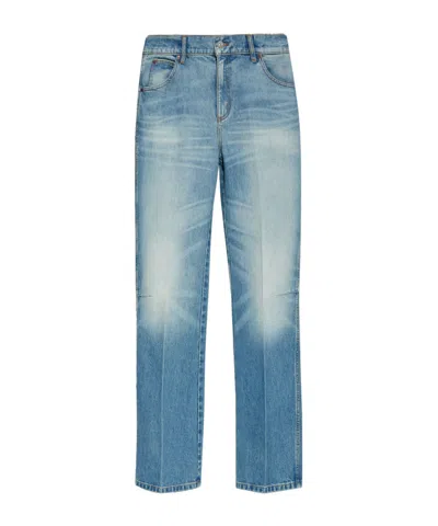 Victoria Beckham High-rise Straight-leg Jeans In Blue