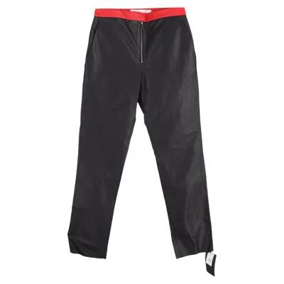 Victoria Beckham High-rise Straight-leg Pants In Black Leather