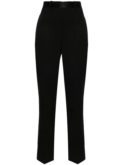 Victoria Beckham High-waist Straight-leg Trousers In Black