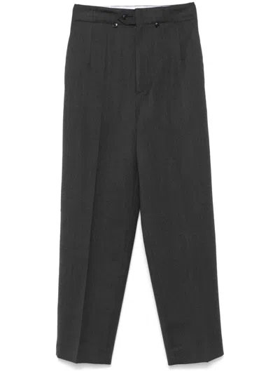 Victoria Beckham High-waist Tapered-leg Trousers In Grey