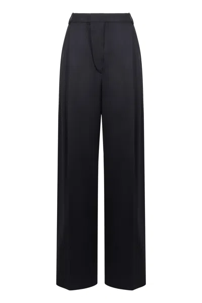 Victoria Beckham High-waist Wide-leg Trousers In Blue