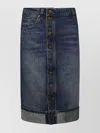 Victoria Beckham High Waist Denim Pencil Skirt