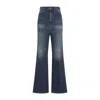 Victoria Beckham Wide Leg Kick Jeans Women In Blue
