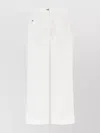 Victoria Beckham Flared High-waist Jeans With Subtle Logo Detail In White