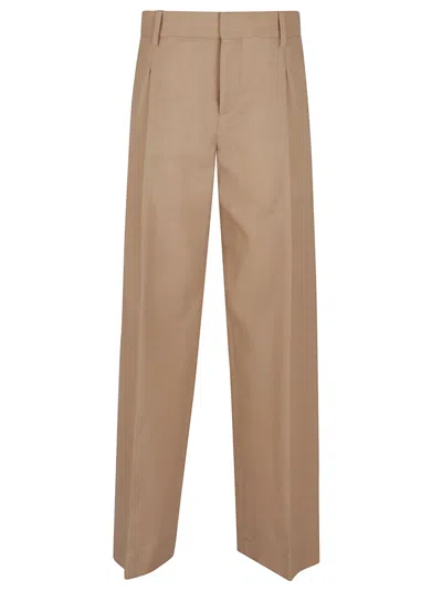 Victoria Beckham Low Rise Seam-detail Trouser In Beige