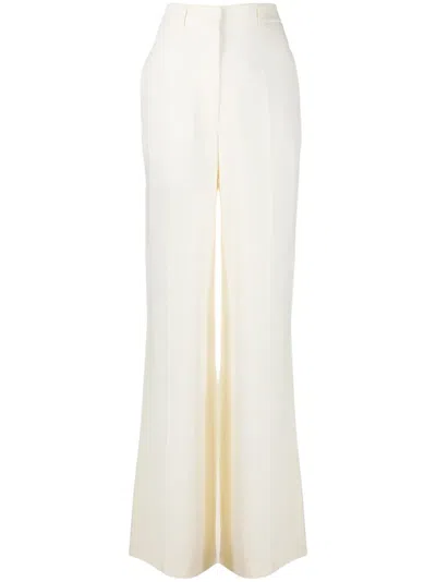 Victoria Beckham High-waisted Wide Leg Trousers In White