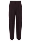 Victoria Beckham High-waisted Wide-leg Trousers With Pleated Details In Blue