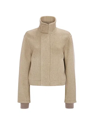 Victoria Beckham High-neck Bomber Jacket In Yellow