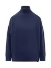 Victoria Beckham High-neck Pullover In Blue