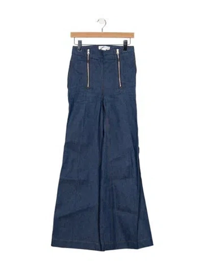 Pre-owned Victoria Beckham High-rise Flared Jeans In Blue