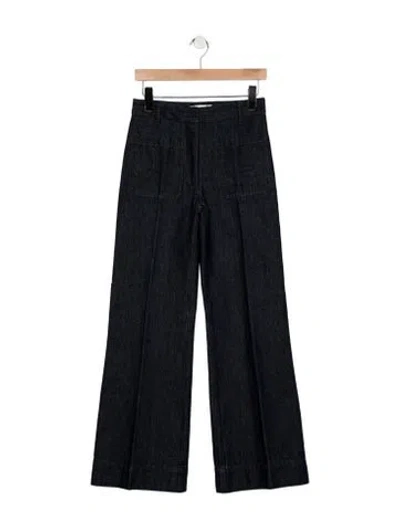 Pre-owned Victoria Beckham High-rise Flared Jeans In Blue
