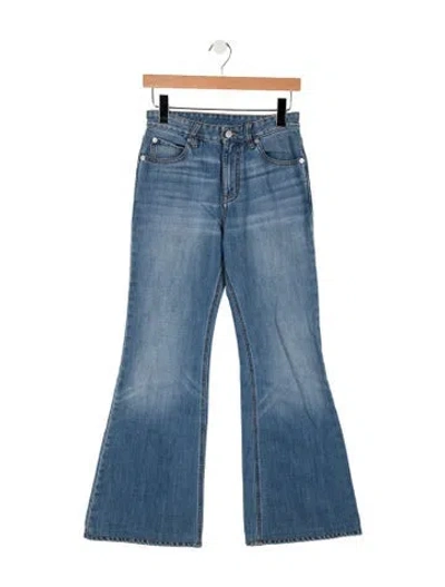 Pre-owned Victoria Beckham High-rise Flared Jeans In Blue