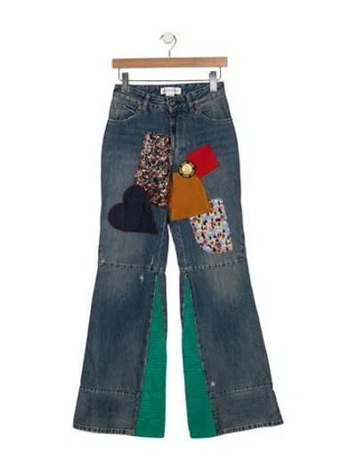 Pre-owned Victoria Beckham High-rise Flared Jeans In Blue
