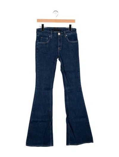 Pre-owned Victoria Beckham High-rise Flared Jeans In Blue