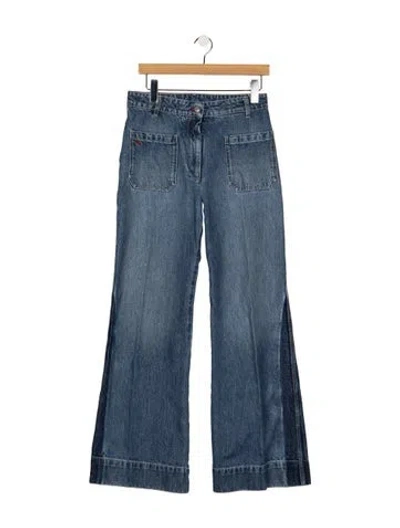 Pre-owned Victoria Beckham High-rise Flared Jeans In Blue