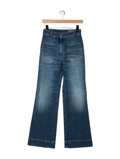 Pre-owned Victoria Beckham High-rise Flared Jeans In Blue