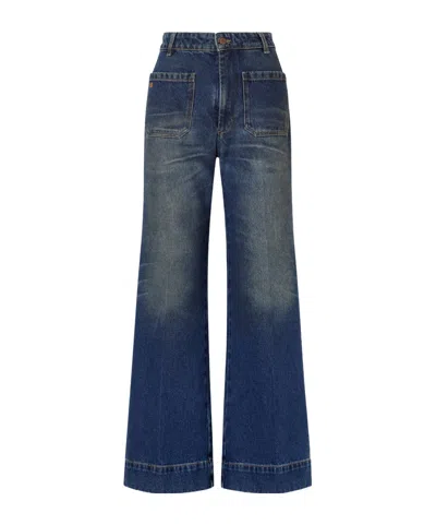 Victoria Beckham Alina High-rise Flared Jeans In Multi