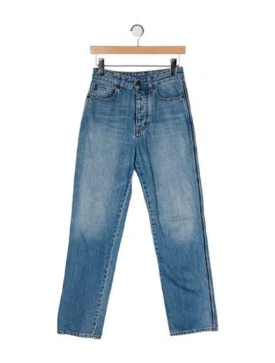 Pre-owned Victoria Beckham High-rise Straight Leg Jeans In Blue