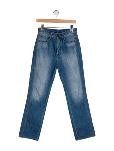 Pre-owned Victoria Beckham High-rise Straight Leg Jeans In Blue