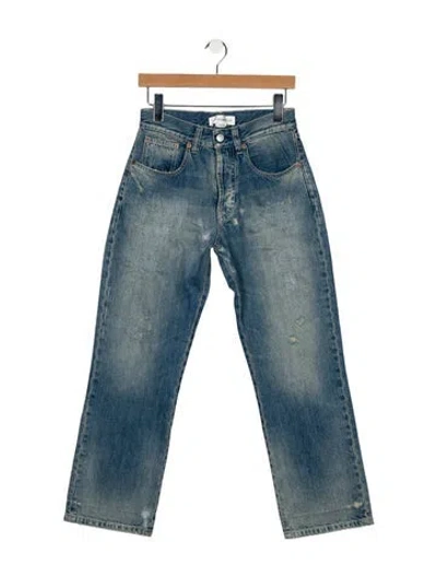 Pre-owned Victoria Beckham High-rise Straight Leg Jeans In Blue