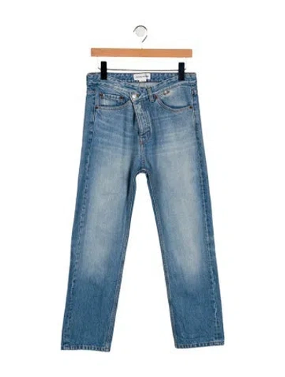 Pre-owned Victoria Beckham High-rise Straight Leg Jeans In Blue