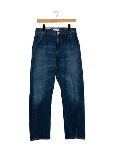 Pre-owned Victoria Beckham High-rise Straight Leg Jeans In Blue