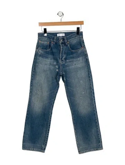 Pre-owned Victoria Beckham High-rise Straight Leg Jeans In Blue
