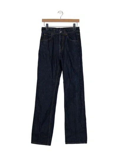 Pre-owned Victoria Beckham High-rise Straight Leg Jeans In Blue