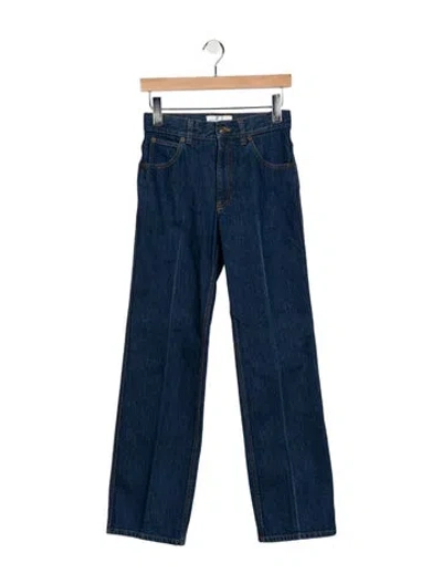 Pre-owned Victoria Beckham High-rise Straight Leg Jeans In Blue