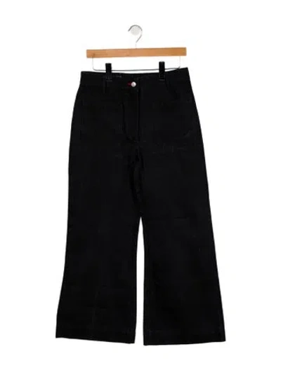 Pre-owned Victoria Beckham High-rise Wide Leg Jeans In Black