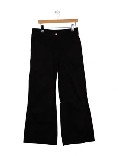 Pre-owned Victoria Beckham High-rise Wide Leg Jeans In Black